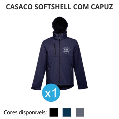 Casaco Softshell com capuz